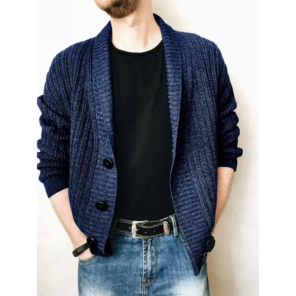 Men's solid colour single breasted casual knit cardigan Nexellus