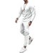 Men's solid colour sweatshirt and sweatpant two piece sets Nexellus