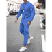 Men's solid colour sweatshirt and sweatpant two piece sets Nexellus