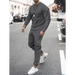 Men's solid colour sweatshirt and sweatpant two piece sets Nexellus