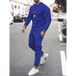 Men's solid colour sweatshirt and sweatpant two piece sets Nexellus