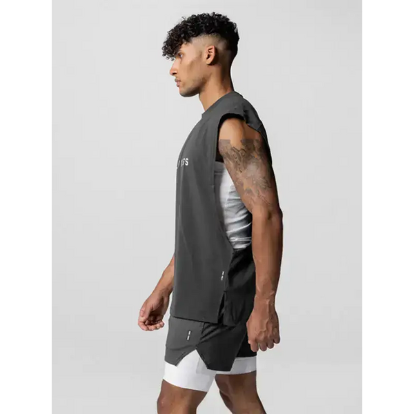 Men's sports loose round neck quick dry sleeveless vest Nexellus