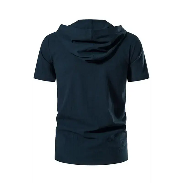 Men's spring/summer fashion solid color hooded short sleeve t-shirt Nexellus