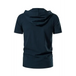 Men's spring/summer fashion solid color hooded short sleeve t-shirt Nexellus