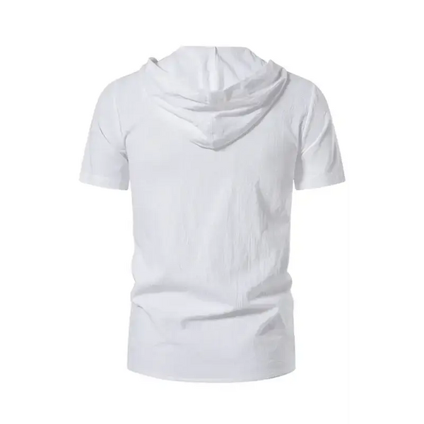 Men's spring/summer fashion solid color hooded short sleeve t-shirt Nexellus