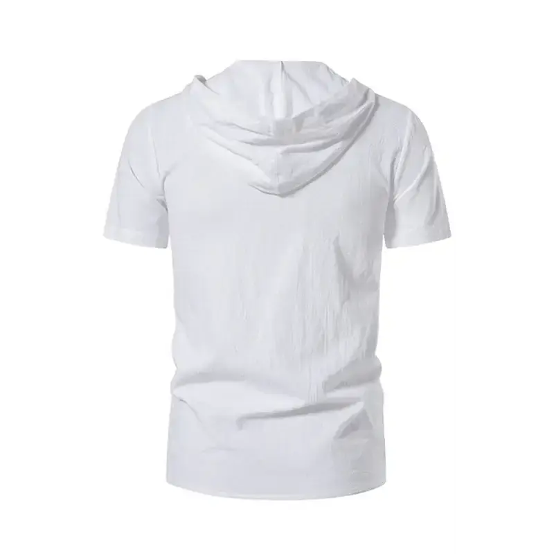 Men's spring/summer fashion solid color hooded short sleeve t-shirt Nexellus