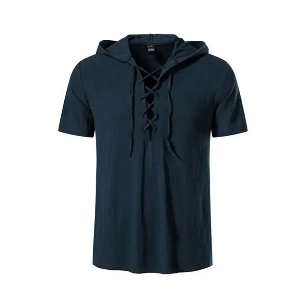 Men's spring/summer fashion solid color hooded short sleeve t-shirt Nexellus