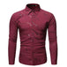 Men's stand collar line foil print long sleeve shirt Nexellus