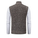 Men's stand collar sleeveless knitted casual thickened lining vest Nexellus