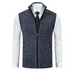 Men's stand collar sleeveless knitted casual thickened lining vest Nexellus