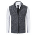 Men's stand collar sleeveless knitted casual thickened lining vest Nexellus