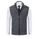 Men's stand collar sleeveless knitted casual thickened lining vest Nexellus