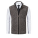 Men's stand collar sleeveless knitted casual thickened lining vest Nexellus