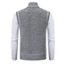 Men's stand collar sleeveless knitted casual thickened lining vest Nexellus