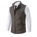 Men's stand collar sleeveless knitted casual thickened lining vest Nexellus