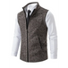 Men's stand collar sleeveless knitted casual thickened lining vest Nexellus