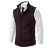 Men's stand collar sleeveless knitted casual thickened lining vest Nexellus