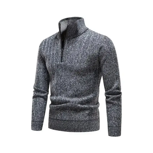 Men's stand collar zipper half cardigan sweater Nexellus