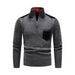 Men's stand-up collar thickened patchwork half-zip lapel sweater Nexellus