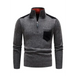 Men's stand-up collar thickened patchwork half-zip lapel sweater Nexellus