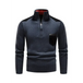 Men's stand-up collar thickened patchwork half-zip lapel sweater Nexellus