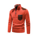 Men's stand-up collar thickened patchwork half-zip lapel sweater Nexellus