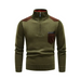 Men's stand-up collar thickened patchwork half-zip lapel sweater Nexellus