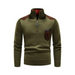 Men's stand-up collar thickened patchwork half-zip lapel sweater Nexellus