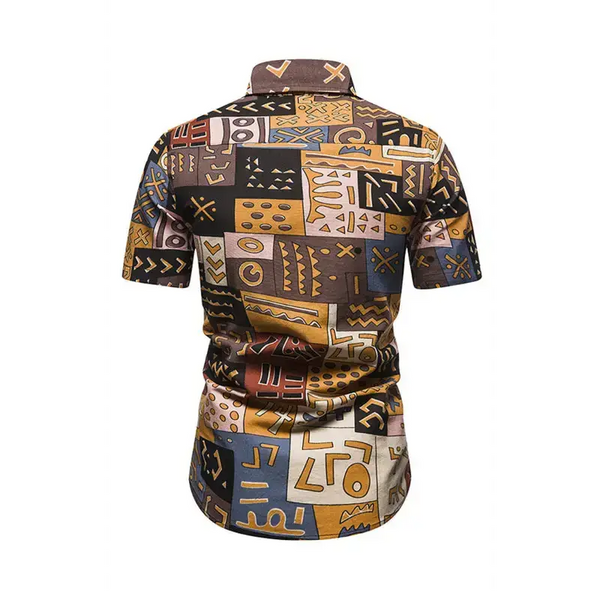 Men's summer fashion printed short sleeve shirts Nexellus