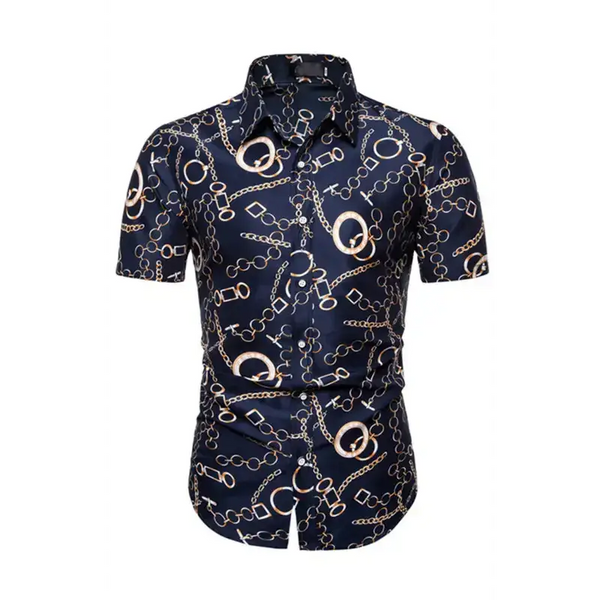 Men's summer fashion short sleeve printed shirt Nexellus