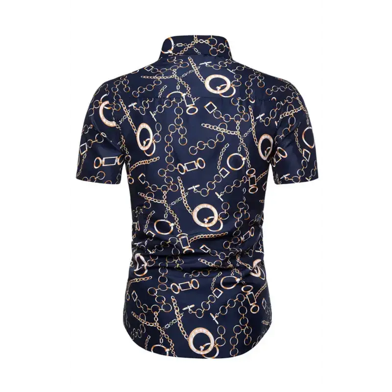 Men's summer fashion short sleeve printed shirt Nexellus