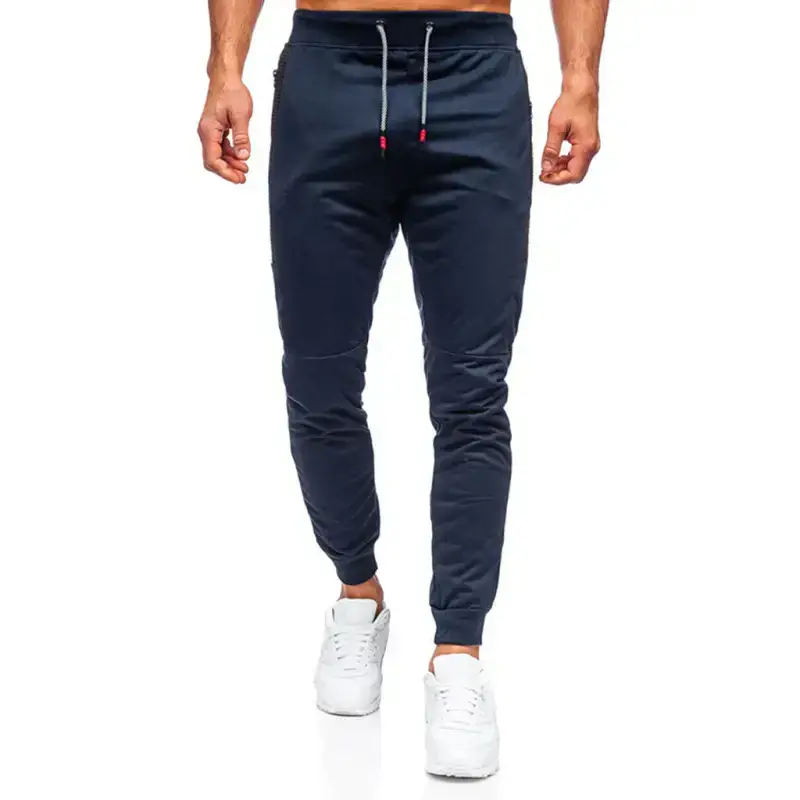 Men's sweatpants contrasting color pocket straight casual pants Nexellus