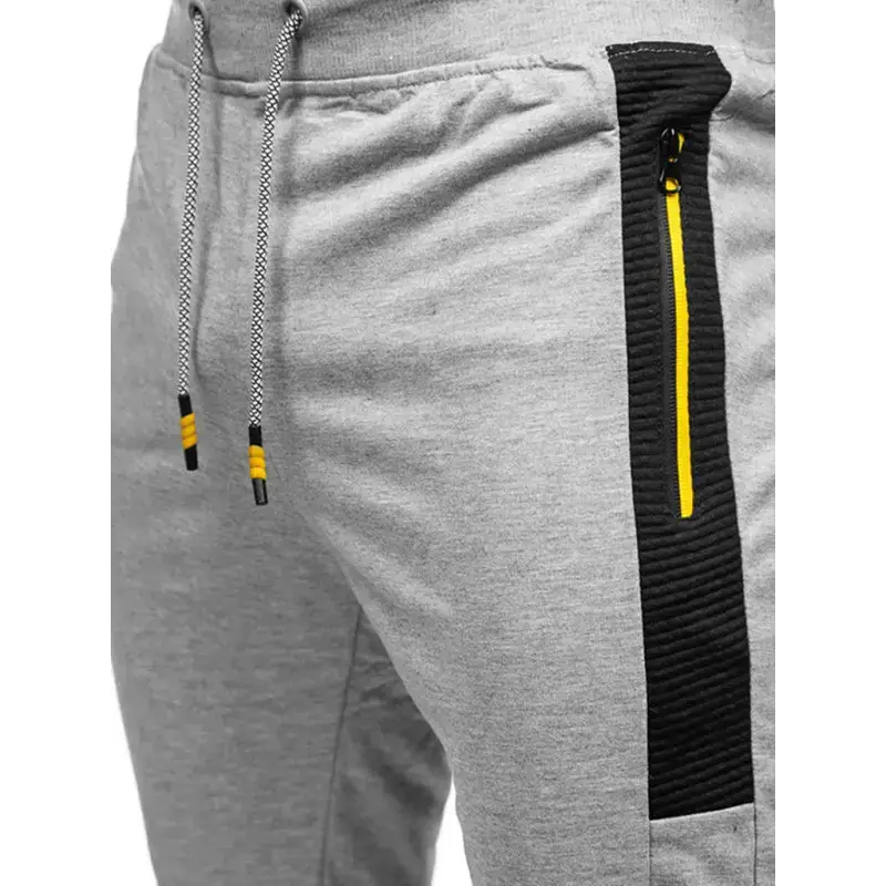 Men's sweatpants contrasting color pocket straight casual pants Nexellus