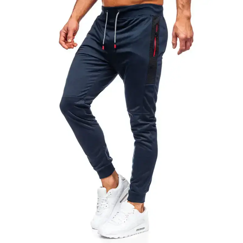 Men's sweatpants contrasting color pocket straight casual pants Nexellus