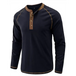 Men's thermal henley trim t shirt Nexellus