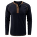 Men's thermal henley trim t shirt Nexellus