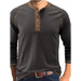 Men's thermal henley trim t shirt Nexellus