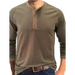 Men's thermal henley trim t shirt Nexellus