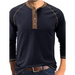 Men's thermal henley trim t shirt Nexellus