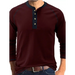 Men's thermal henley trim t shirt Nexellus