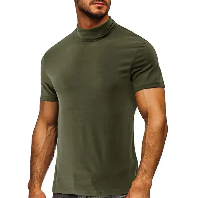 Men's turtleneck all-match bottoming short-sleeved t-shirt Nexellus