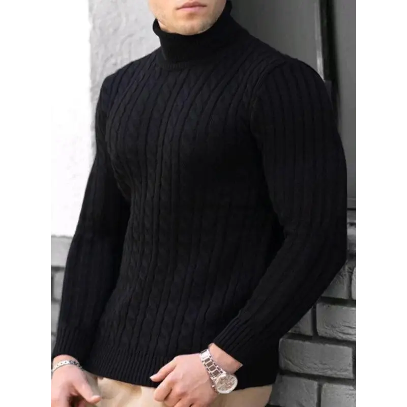 Men's turtleneck casual tight stretch sweater Nexellus