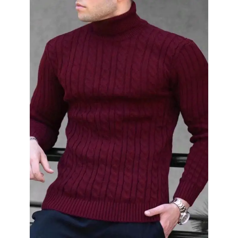 Men's turtleneck casual tight stretch sweater Nexellus