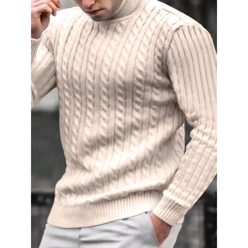 Men's turtleneck casual tight stretch sweater Nexellus