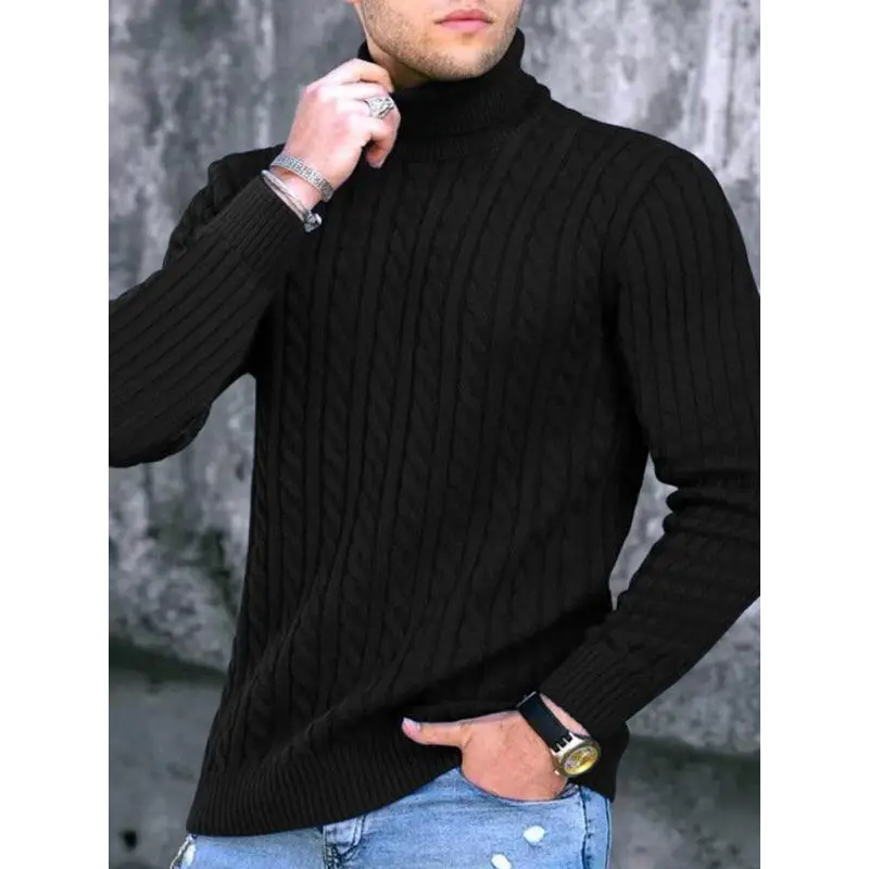 Men's turtleneck casual tight stretch sweater Nexellus