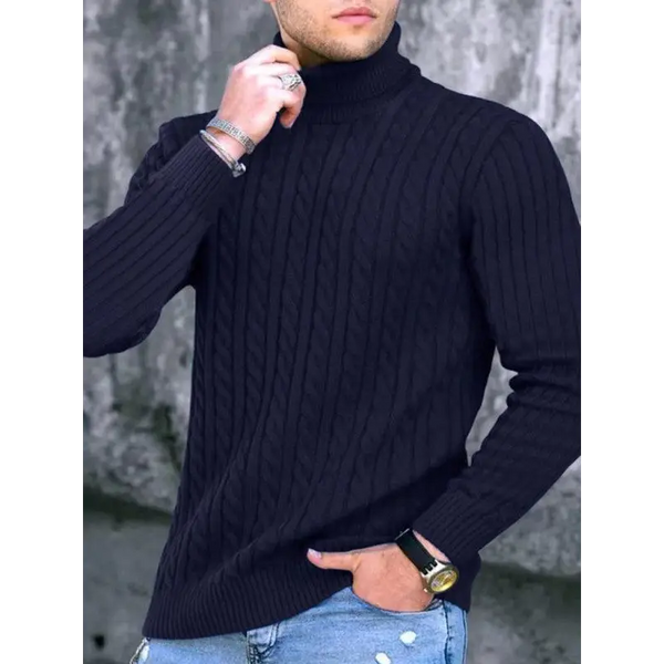 Men's turtleneck casual tight stretch sweater Nexellus