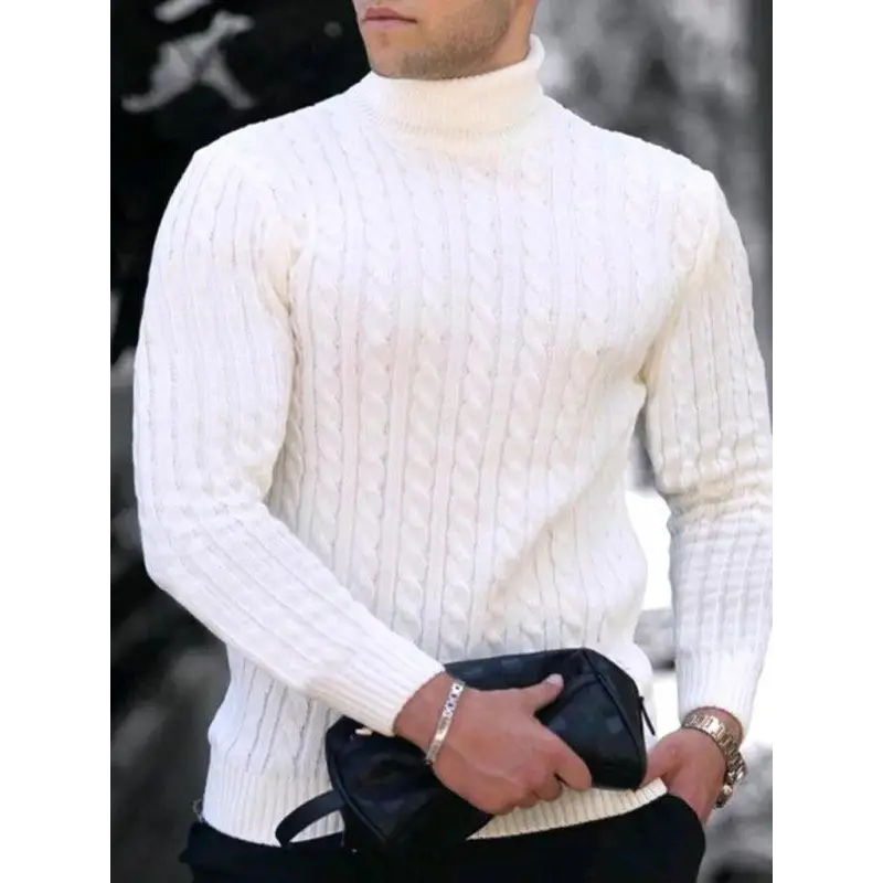 Men's turtleneck casual tight stretch sweater Nexellus