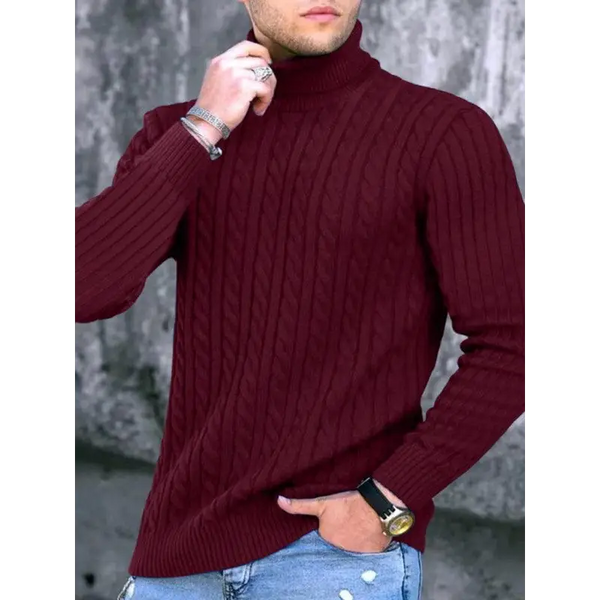 Men's turtleneck casual tight stretch sweater Nexellus