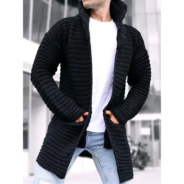 Men's turtleneck long sleeve knitted sweater cardigan Nexellus