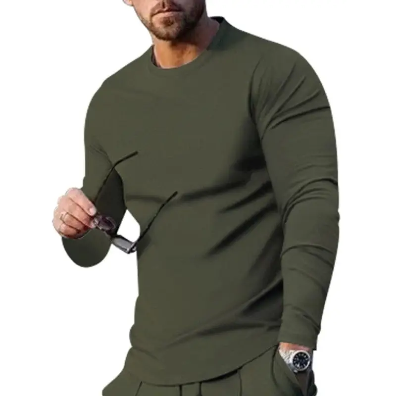 Men's Two-piece Set Round Neck Long Sleeve T-Shirt Trousers Casual Sports Suit Nexellus